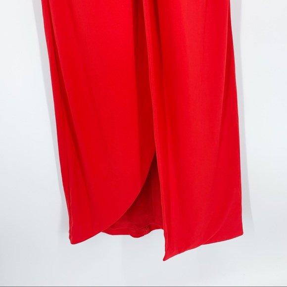 ASTR THE LABEL Formal Red Dress / Gown; Twist Front V-neck Size S - Picture 7 of 15